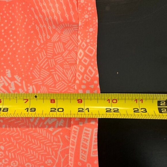 Torrid Blouse Top Womens 1 Neon Pink Doodle Print Georgette Ruffle Off Shoulder - Picture 7 of 8